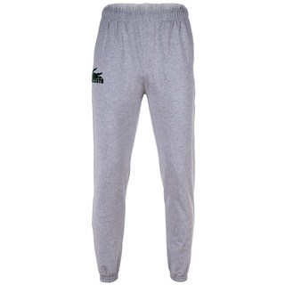 LACOSTE Herren Sweatpants - Jogginghose, Loungewear, Pyjama Hose, lang, einfarbig, Logo Grau S