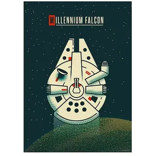 Komar Star Wars Poster  (Star Wars - Geeky Millennium Falcon, B x H: 50 x 70 cm)