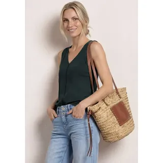 STREET ONE Top mit Crochet- Tape Schwarz 34