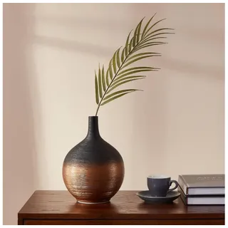 Eglo 421416 - Keramik-Vase SARYKSU 22x16 cm schwarz/golden - Schwarz/Gold