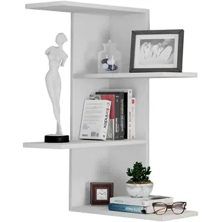 VCM Balos Eckregal 45 x 45 x 77 cm Weiß