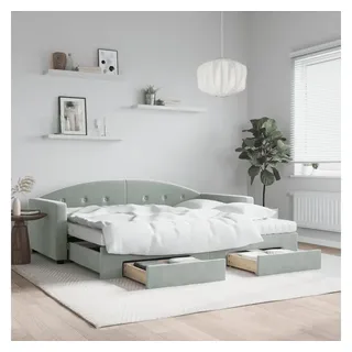 vidaXL Tagesbett 90 x 200 cm Hellgrau