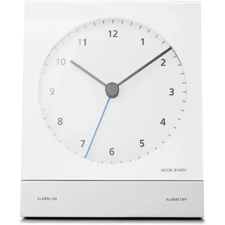 Jacob Jensen Funkwecker Jacob Jensen Alarm Clock Analog Funk white 352 weiß