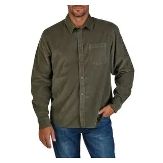 riverso Cordhemd Herren Langarm Regular Fit RIVMorten Regular Fit Ranger Grün S
