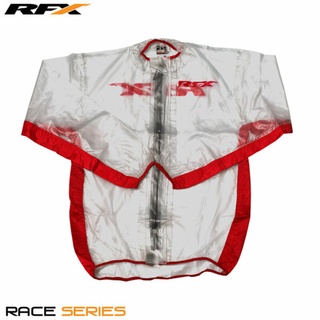 RFX RFX Sport Regenjacke (Transparent/Rot) - Größe L, transparent