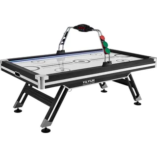 Vevor luftbetriebener Hockeytisch, Indoor-Hockeytisch für Kinder und Erwachsene, LED-Sporthockeyspiel mit 2 Pucks, 2 Schiebern und elektronischem Punktesystem, Arcade-Gaming-Set für Spielzimmer