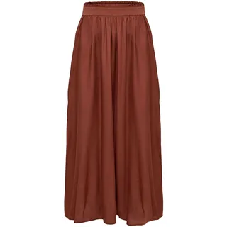 ONLY NOS Damen Onlvenedig Paperbag Long Skirt WVN Noos Rock, Rot (Henna), S - S