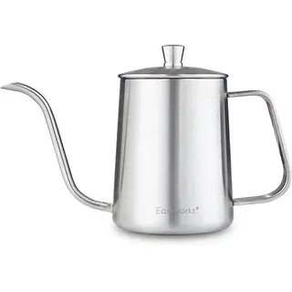 Kaffeekanne Schwanenhals Edelstahl Handtropfkessel Silber 600 ml