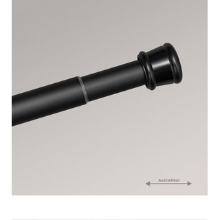 Gardinenstange Spannstange, LYSEL®, L 90-140 cm schwarz 90 cm - 140 cm