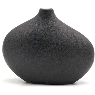 Keramikvase im Japanischen Stil, Blumenarrangementbehälter, Handwerkliche Dekoration am Pool oder auf der Tischplatte - Schwarz