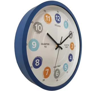 GLOBO Lernuhr 30,5 cm D 30,5 blau