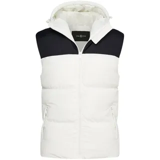 SOULSTAR Steppweste S2MOLDE Winterjacke mit Kapuze warmer Bodywarmer weiß XL