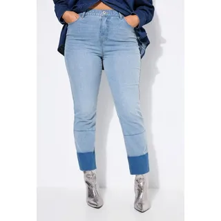 Studio Untold Funktionshose Mom-Jeans cutted Saum Jeans Blau 50