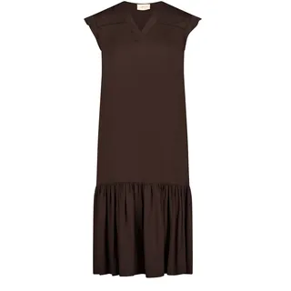 Cartoon Druckkleid Kleid Dunkelbraun 38