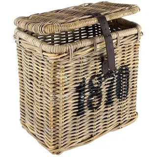 Kobolo Aufbewahrungskorb Universalkorb mit Deckel 39 x 27 x 40 cm grau