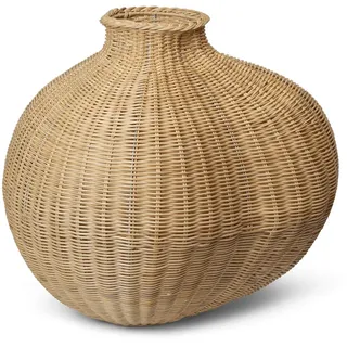Ferm Living - Bola Braided Bodenvase, H 50 cm, Natur