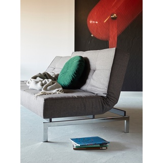 Klappsofa Splitback Innovation Living silber, Designer Per Weiss, 79x210x90 cm