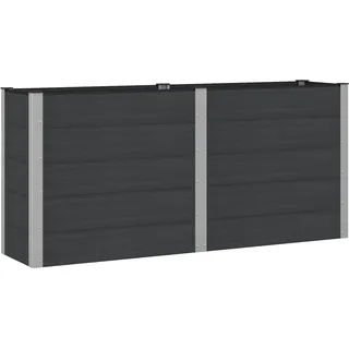 vidaXL Hochbeet 200 x 50 x 91 cm Schwarz