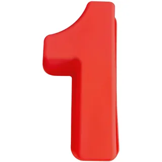 1 rote Zahl-1-Form, große Zahlenform, Schokolade, Fondant-Silikonform, DIY-Zahlen-Kuchenform, geeignet für die Herstellung von Lebensmitteln und Kunsthandwerk