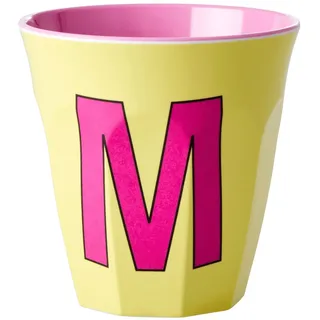 RICE Melamin Becher Buchstaben, Ø9 x H9cm, mehrfarbig, M2