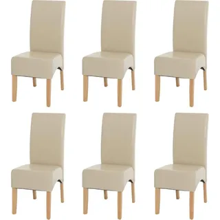 MCW Esszimmerstuhl Crotone Kunstleder creme 6er Set