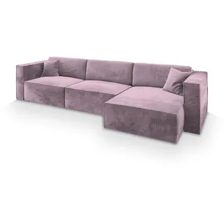Masseno Ecksofa, Lila, Kunststoff, 5-Sitzer, L-Form,L-Form, 347x148 cm, Wohnzimmer, Sofas & Couches, Wohnlandschaften, Ecksofas