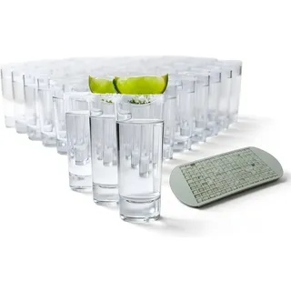 GIESSLE 100 Stück Shotgläser Likörgläser Schnapsgläser Shot Wodka Gläser Pinnchen Pinchen Shotglas Vodka Glas