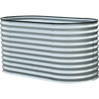 Floraworld Hochbeet Welle 160 x 80 x 82 cm Silber