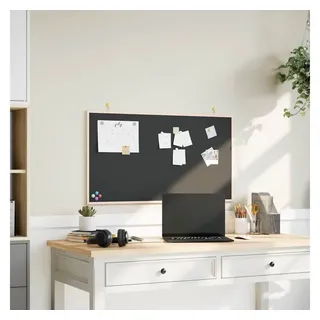 vidaXL Kreidetafel mit massivem Kiefernholzrahmen Schwarz 100x55 cm