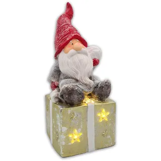 Wichtelstube-Kollektion XXL Weihnachtswichtel Wichtel Figuren 51cm batteriebetrieben inkl. Fernbedienung mit LED Sterne Weihnachtsdeko aussen für den Garten