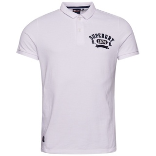 Superdry Herren Poloshirt - Vintage Superstate, Kurzarm, Knopfleiste, Baumwolle Weiß S