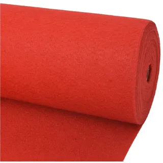 Fußmatte Messeteppich Glatt 1x24 m Rot, furnicato, Rechteckig rot