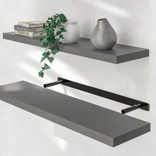CASARIA Hängeregal 90 x 3,8 x 23 cm Grau