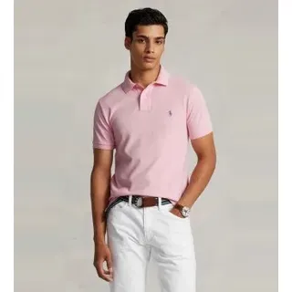 Polo Ralph Lauren für Herren. 710795080004 Schmal geschnittenes Piqué-Poloshirt rosa (XL), Lässig, Baumwolle, Kurzarm