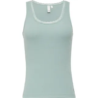QS Ripptop mit Spitze grün XXL
