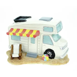 Spardose Wohnmobil 15 cm Reisekasse Urlaubskasse Urlaub Sparschwein handbemalt