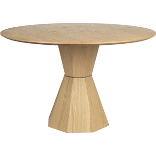 Zuiver Esstisch Tisch Esstisch LOTUS Rund Ø 120 cm von Zuiver Eiche furniert beige