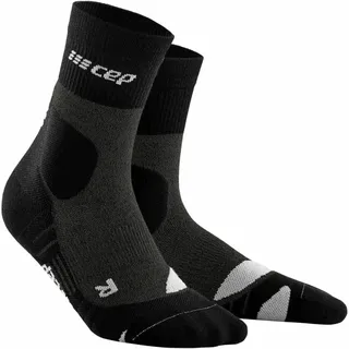 CEP Hiking Merino Mid-Cut Wandersocken 2 Paar Schwarz/Grau 34-37