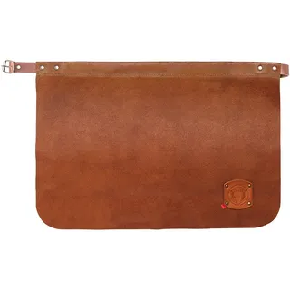 EXNER Leder-Schürze, Vorbinder BBQ, für Service, Eventgastronomie, Barista, B60 x H40 cm, Farbe cognac