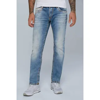 Regular-fit-Jeans CAMP DAVID Gr. 36, Länge 34, blau Herren Jeans Regular Fit mit breiten Nähten