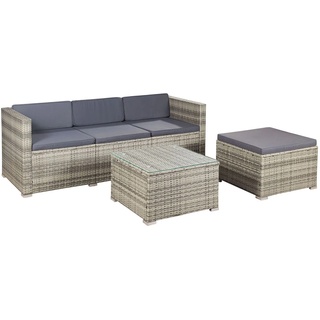 Juskys Gartenlounge Punta Cana (M, grau-meliert)