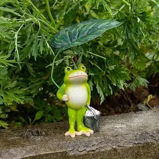 Gartenteich Deko Frosch Figur, Frosch Gartendeko Für Draußen Wetterfest, Teichdeko Frösche Figuren, Harz Frösche Statue Garten Deko, Froschfigur Gartenstatue Für Miniteich Springbrunnen Balkon Office