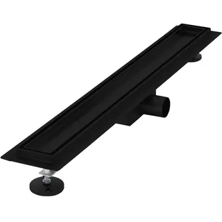 luxebath Duschrinne 70 cm 2in1 befliesbar Edelstahl Schwarz