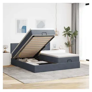 vidaXL Ottoman-Bett 200 x 200 cm Dunkelgrau