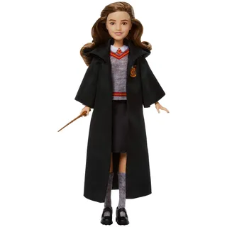 Mattel Hermine Granger Modepuppe im Hogwarts-Gewand mit Zauberstab