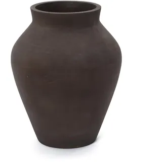 Hometopia Vase Groß 40 cm - Keramik-Optik aus Zement, Moderne Blumenvase im Wabi-Sabi Design, Große Bodenvase Deko für Wohnzimmer & Flur