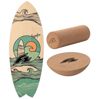 F2 Balance Board Surfer 87x32cm Braun