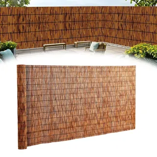 Sichtschutz Aus Bambus, Sichtschutzzaun Schilfrohrmatte Gartenzaun – 100 cm X 300 cm, 120 cm X 400 cm, 130 cm X 500 cm – Schilfzaun(130x400cm(4.3x13.1FT))