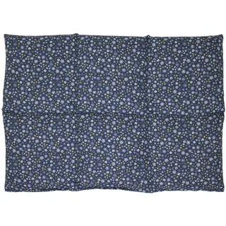 Bio-Dinkelkissen groß 6-Kammer 40x30cm - Bio Füllung & Bio-Stoff "Blümchen-blau" - Wärmekissen Körnerkissen