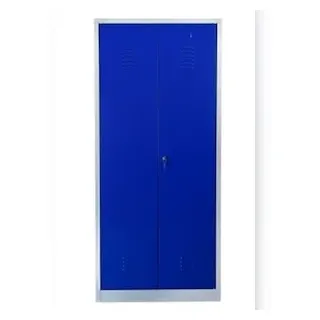 PROREGAL Metallspind Flamingo | HxBxT 180x80x50 cm | Zylindereschloss | Grau-Blau